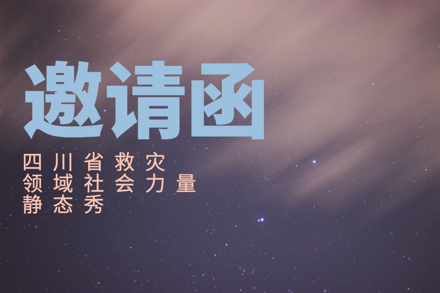 四川省救灾领域社会力量静态秀邀请函